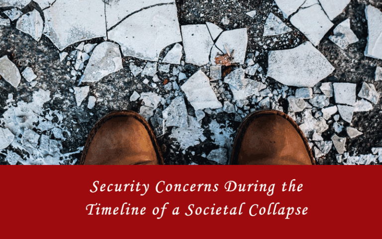 Security Concerns During the Timeline of a Societal Collapse
