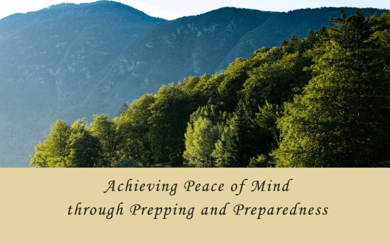 Achieving Peace of Mind through Prepping and Preparedness